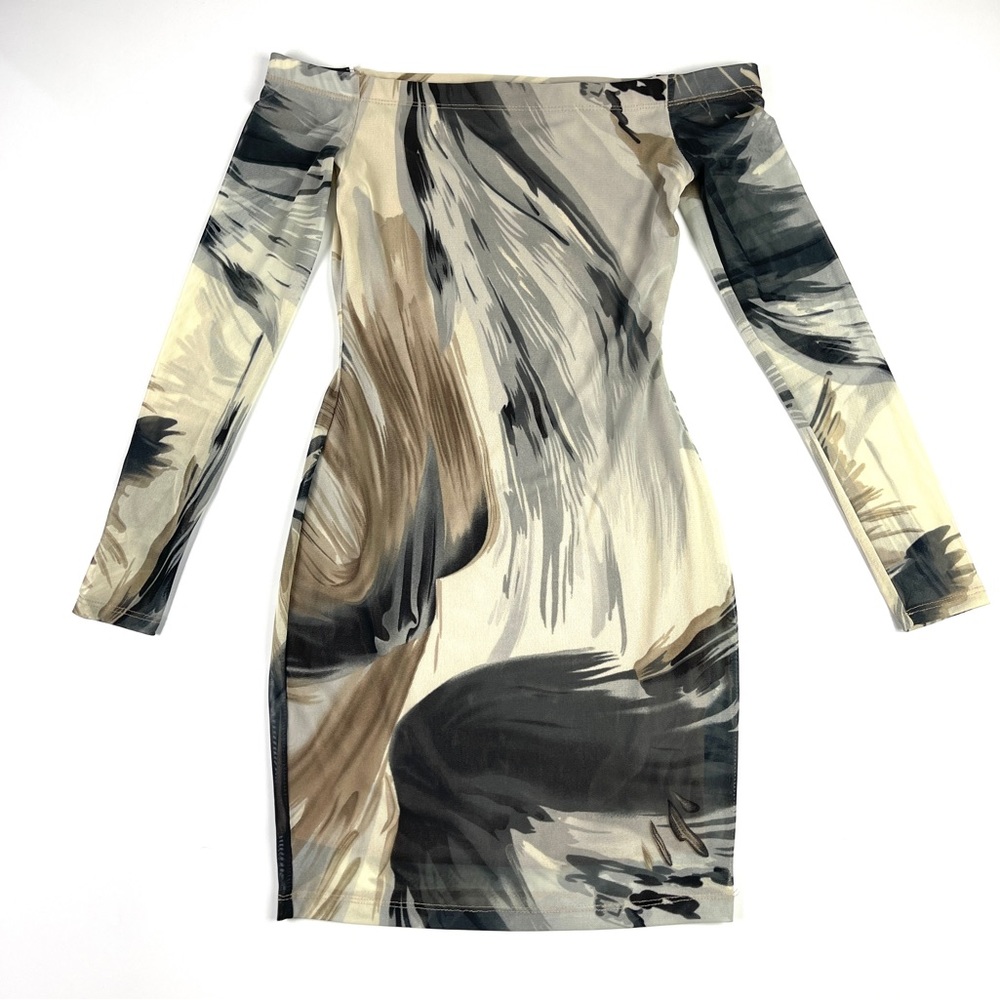 Abstract Mesh Mini Dress Size S